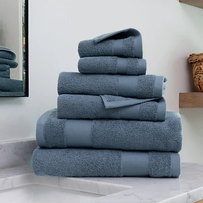 Essential 6-Piece 100% Cotton Ultra Soft Bath Towel Sets
