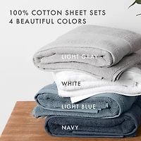 Essential 6-Piece 100% Cotton Ultra Soft Bath Towel Sets