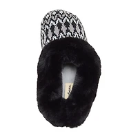 Dearfoams Hannah Festive Knit Womens Memory Foam Clog Slippers