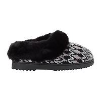 Dearfoams Hannah Festive Knit Womens Memory Foam Clog Slippers