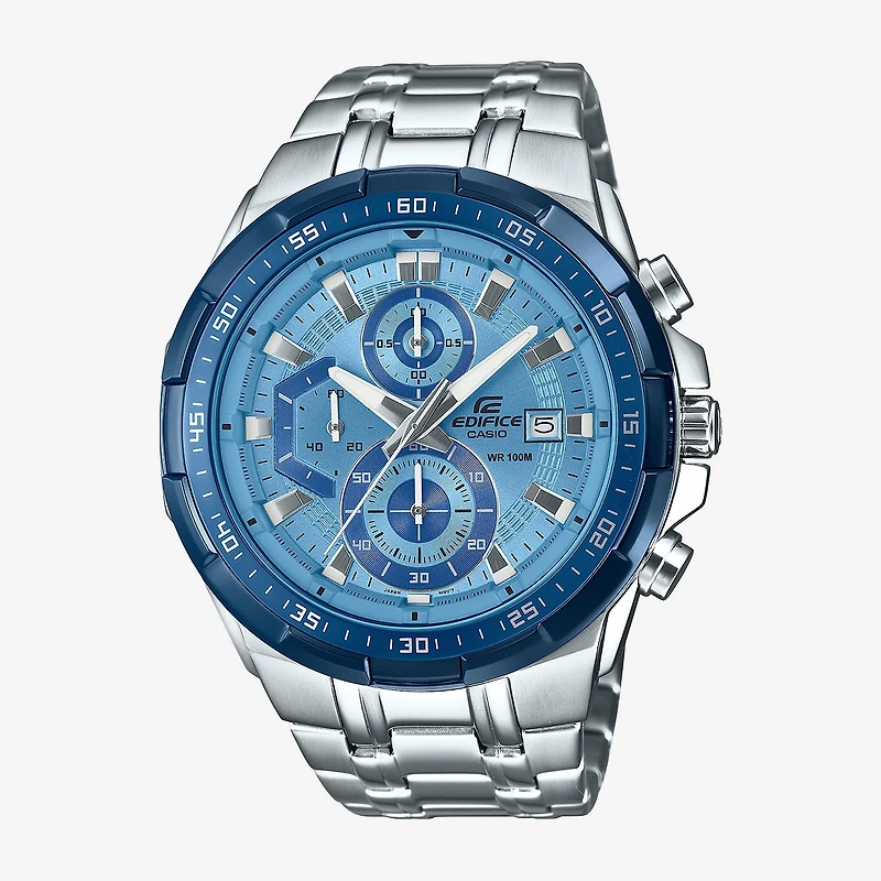 Casio Ediface Mens Silver Tone Stainless Steel Bracelet Watch Efr539de-2av