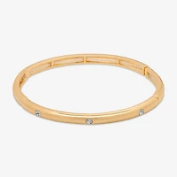 Bijoux Bar Delicates Gold Tone Womens Glass Round Stretch Bracelet