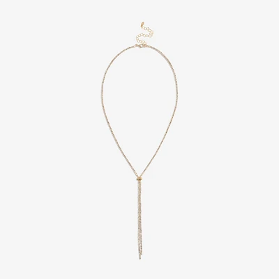Bijoux Bar Delicates Gold Tone Womens Glass 24 Inch Y Necklace