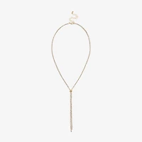 Bijoux Bar Delicates Gold Tone Womens Glass 24 Inch Y Necklace