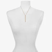 Bijoux Bar Delicates Gold Tone Womens Glass 24 Inch Y Necklace