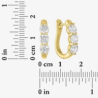 (G-H/Si2-I1) Womens 2 CT. T.W. Lab Grown White Diamond 10K Gold Hoop Earrings