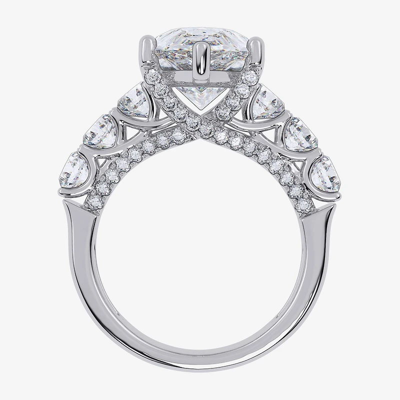 Signature By Modern Bride (G, Vs2-Si1) Womens 7 1/2 Ct. T.W. Lab Grown White Diamond 14K Gold Pear Side Stone Engagement Ring