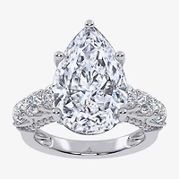 Signature By Modern Bride (G, Vs2-Si1) Womens 7 1/2 Ct. T.W. Lab Grown White Diamond 14K Gold Pear Side Stone Engagement Ring