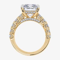 Signature By Modern Bride (G, Vs2-Si1) Womens 8 1/4 Ct. T.W. Lab Grown White Diamond 14K Gold Rectangular Side Stone Engagement Ring