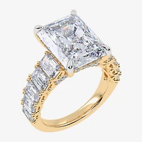 Signature By Modern Bride (G, Vs2-Si1) Womens 8 1/4 Ct. T.W. Lab Grown White Diamond 14K Gold Rectangular Side Stone Engagement Ring