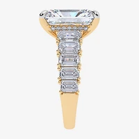 Signature By Modern Bride (G, Vs2-Si1) Womens 8 1/4 Ct. T.W. Lab Grown White Diamond 14K Gold Rectangular Side Stone Engagement Ring