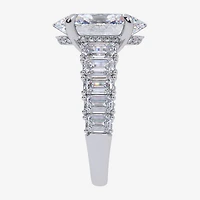 Signature By Modern Bride (G/Vs2-Si1) Womens 8 1/4 Ct. T.W. Lab Grown White Diamond 14K Gold Oval Side Stone Engagement Ring