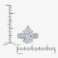 Signature By Modern Bride (G, Vs2-Si1) Womens 8 1/4 Ct. T.W. Lab Grown White Diamond 14K Gold Pear Side Stone Engagement Ring