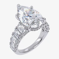 Signature By Modern Bride (G, Vs2-Si1) Womens 8 1/4 Ct. T.W. Lab Grown White Diamond 14K Gold Pear Side Stone Engagement Ring