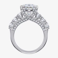 Signature By Modern Bride (G, Vs2-Si1) Womens 7 1/2 Ct. T.W. Lab Grown White Diamond 14K Gold Oval Side Stone Engagement Ring