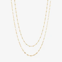 Gold Addiction Womens 10K Gold 18 Inch Chain Necklace