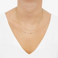 Gold Addiction Womens 10K Gold 18 Inch Chain Necklace