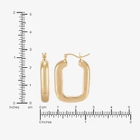 Silver Addiction Womens 14K Gold Over Silver 24.6mm Hoop Earrings