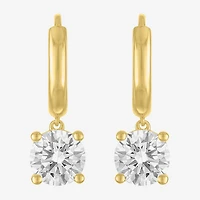 (G-H, Si2-I1) Womens 2 CT. T.W. Lab Grown White Diamond 14K Gold Over Silver 20.2mm Round Hoop Earrings