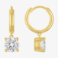 (G-H, Si2-I1) Womens 2 CT. T.W. Lab Grown White Diamond 14K Gold Over Silver 20.2mm Round Hoop Earrings