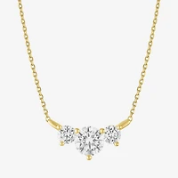 (G-H / Si2-I1) Womens 2 CT. T.W. Lab Grown White Diamond Sterling Silver 16 Inch Pendant Necklace