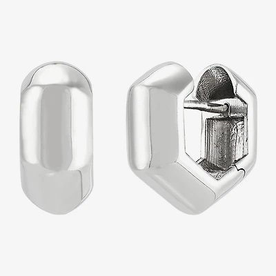 Silver Addiction Womens Sterling Silver 13mm Hoop Earrings