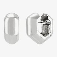 Silver Addiction Womens Sterling Silver 13mm Hoop Earrings