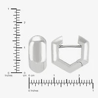 Silver Addiction Womens Sterling Silver 13mm Hoop Earrings