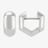 Silver Addiction Womens Sterling Silver 13mm Hoop Earrings