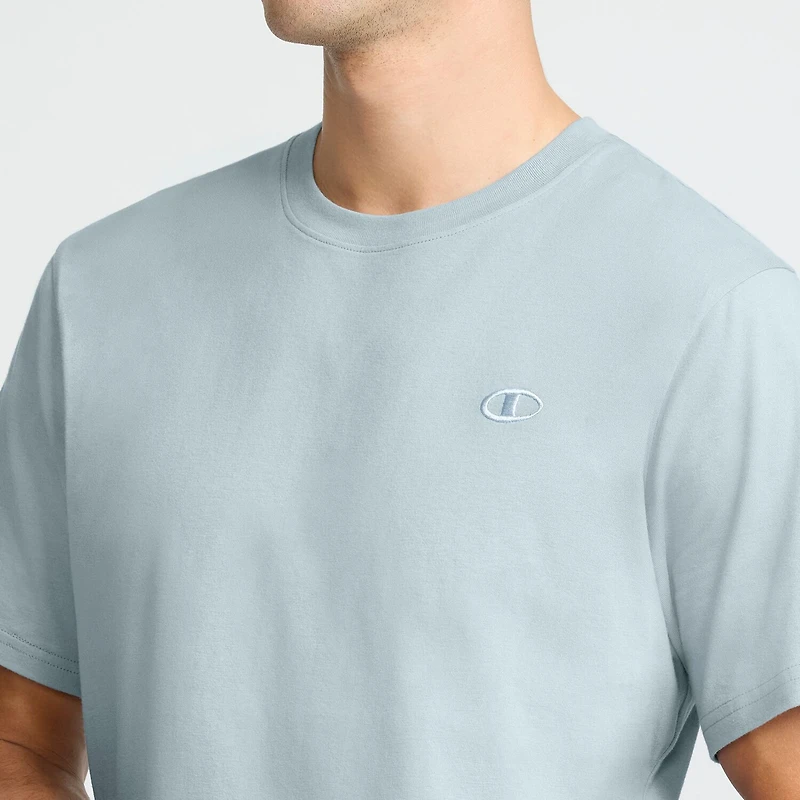 Champion Mens Crew Neck Short Sleeve Embroidered Active T-Shirt