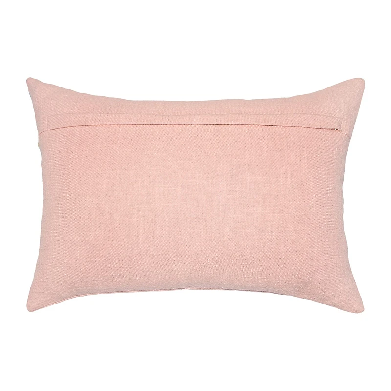 Vibhsa Vibhsa Christmas Holly Jolly Embroidered Pillow – 14"X20" Rectangular Throw Pillow