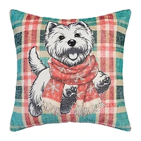 Vibhsa Vibhsa Holiday Reverie Christmas Dog Pillow – 20"X20" Rectangular Throw Pillow