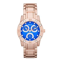 Relic® Beth Womens Crystal-Accent Rose-Tone Bracelet Sport Watch ZR15750