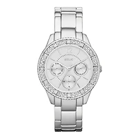 Relic® Sophia Womens Crystal-Accent Silver-Tone Bracelet Sport Watch ZR15739