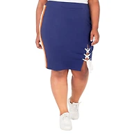 Poetic Justice Womens Plus High Rise Stretch Fabric Pencil Skirt