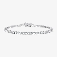 (G / Si1-Si2) 5 CT. T.W. Lab Grown White Diamond 10K or Yellow Gold 7.5 Inch Tennis Bracelet