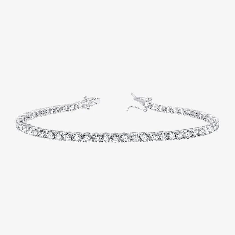 (G / Si1-Si2) 5 CT. T.W. Lab Grown White Diamond 10K or Yellow Gold 7.5 Inch Tennis Bracelet