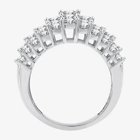 (G / Si1-Si2) Womens 3 CT. T.W. Lab Grown White Diamond 10K Gold Cocktail Ring