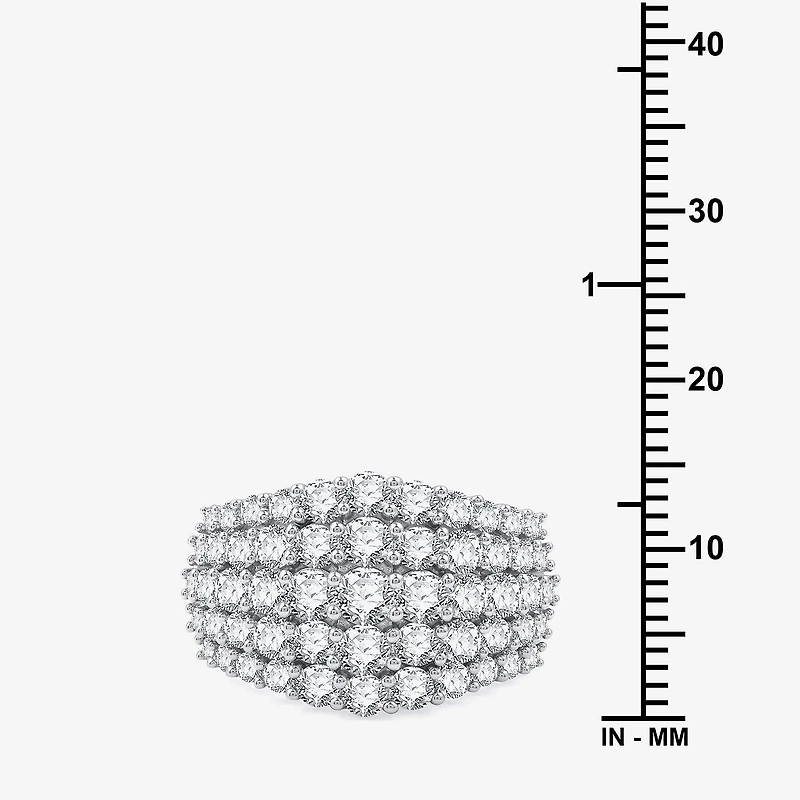 (G / Si1-Si2) Womens 3 CT. T.W. Lab Grown White Diamond 10K Gold Cocktail Ring