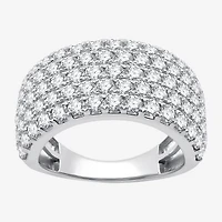 (G / Si1-Si2) Womens 3 CT. T.W. Lab Grown White Diamond 10K Gold Cocktail Ring