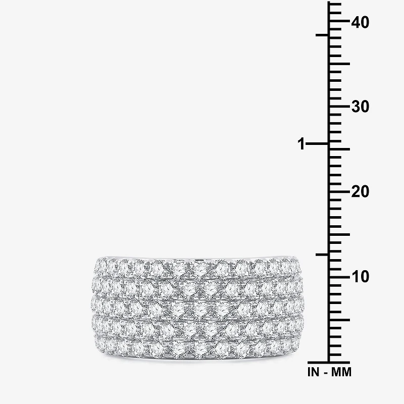 (G / Si1-Si2) Womens 3 CT. T.W. Lab Grown White Diamond 10K Gold Cocktail Ring