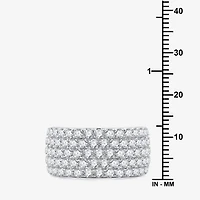 (G / Si1-Si2) Womens 3 CT. T.W. Lab Grown White Diamond 10K Gold Cocktail Ring