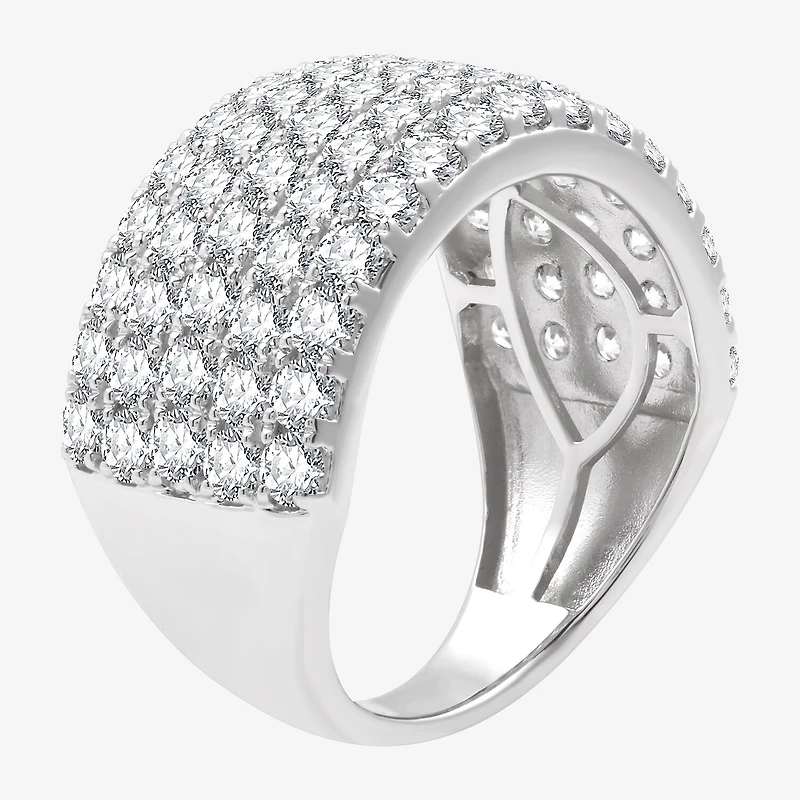(G / Si1-Si2) Womens 3 CT. T.W. Lab Grown White Diamond 10K Gold Cocktail Ring
