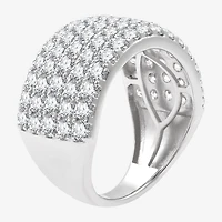 (G / Si1-Si2) Womens 3 CT. T.W. Lab Grown White Diamond 10K Gold Cocktail Ring