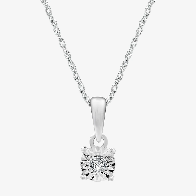 Womens 1/ CT. T.W. Lab Grown White Diamond Sterling Silver Round -pc. Jewelry Set