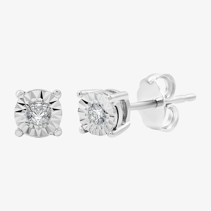 Womens 1/ CT. T.W. Lab Grown White Diamond Sterling Silver Round -pc. Jewelry Set