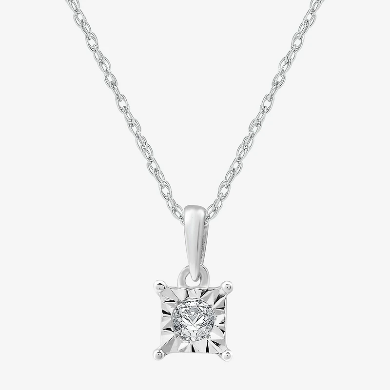 Womens 1/10 CT. T.W. Lab Grown White Diamond Sterling Silver 2-pc. Jewelry Set