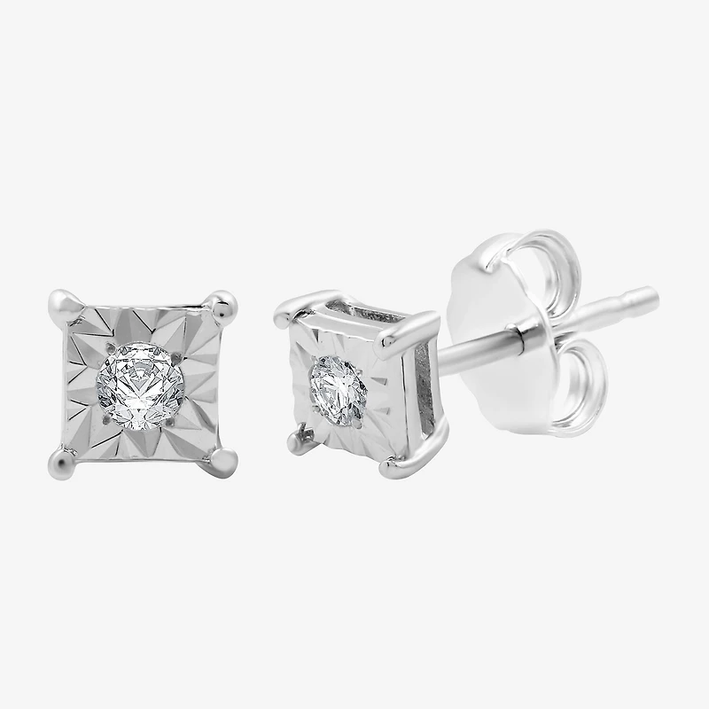 Womens 1/10 CT. T.W. Lab Grown White Diamond Sterling Silver 2-pc. Jewelry Set