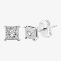 Womens 1/10 CT. T.W. Lab Grown White Diamond Sterling Silver 2-pc. Jewelry Set