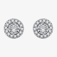 1/4 CT. T.W. Lab Grown White Diamond Sterling Silver 7.3mm Round Stud Earrings